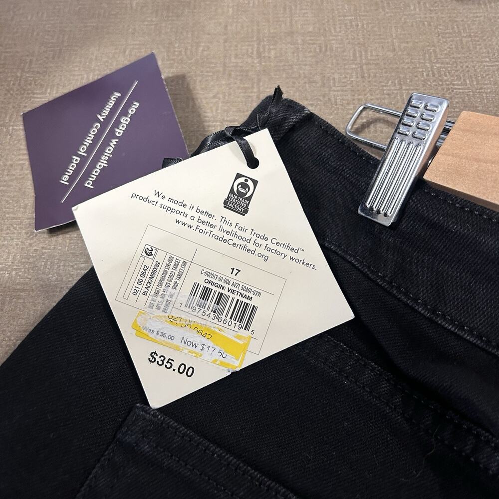 Ava & Viv High Rise Flare Jeans women's size 26 NWT Black - Picture 6 of 8